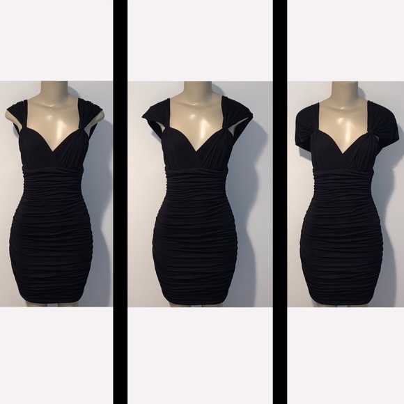 Like new! Scrunched mini dress - Picture 6 of 8